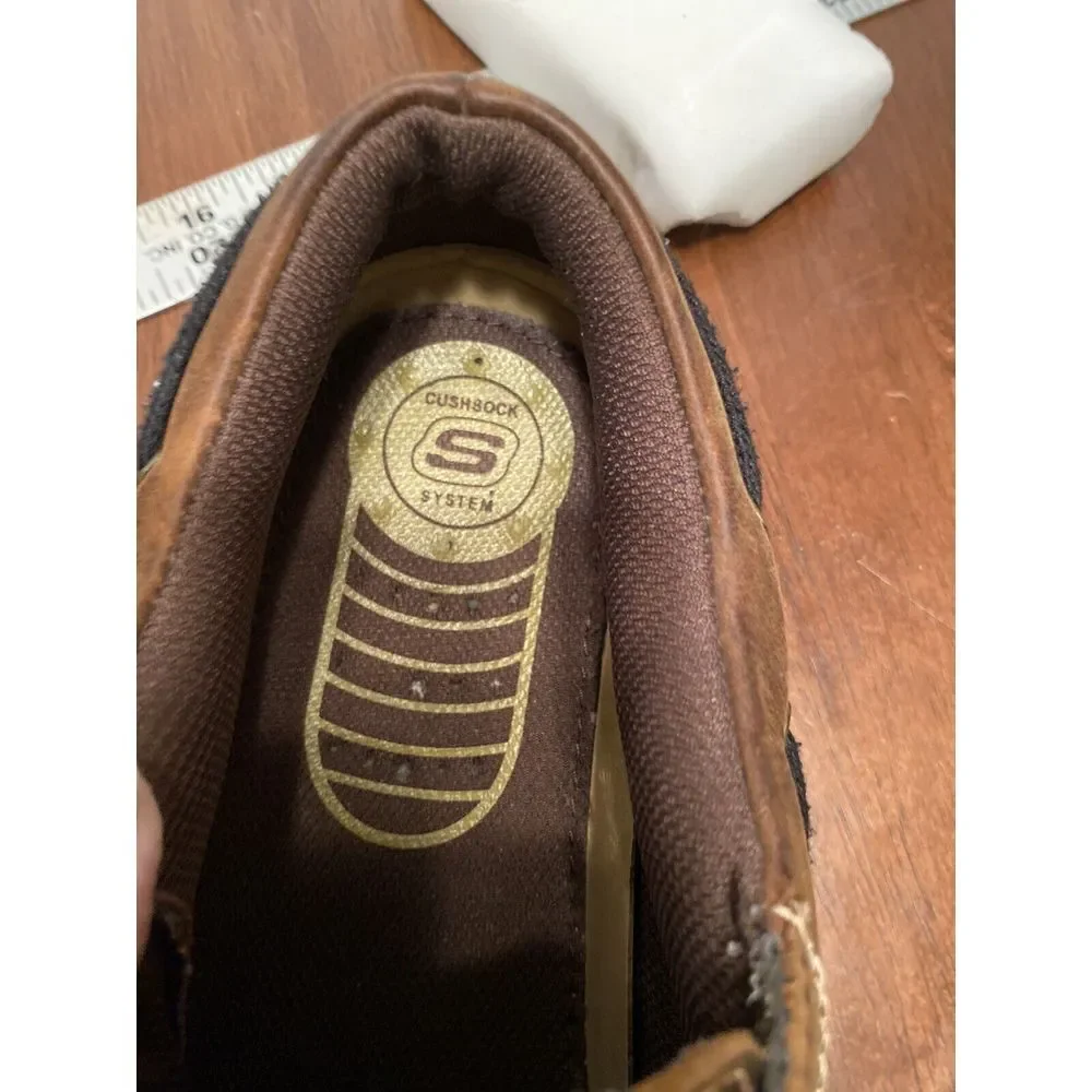 Skechersmen's lace up brown leather loafers Boat shoes Size‎ 9 top siders